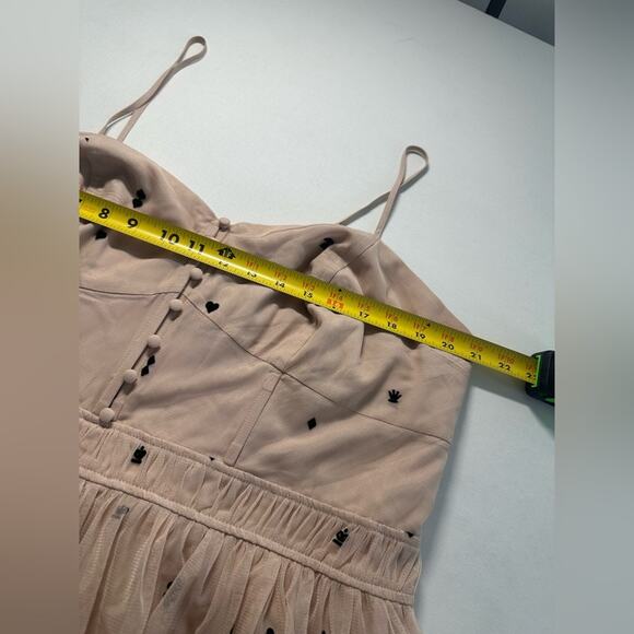 NWT Maeve Tiered Tulle Removable Straps Midi Dress Velvet Details Size 2X - Picture 6 of 13